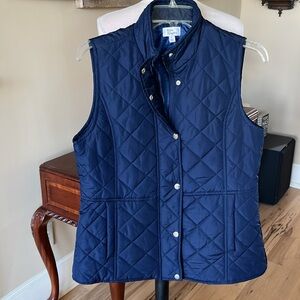 Quilted Jacket Vest Navy Blue